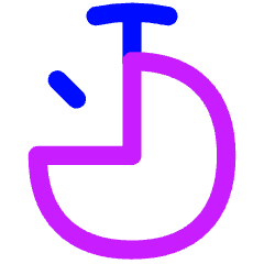 Stopwatch Three Quarter Icon from Flex Neon Set