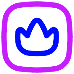 Crown Square Icon from Flex Neon Set