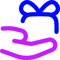 Give Gift Icon from Flex Neon Set