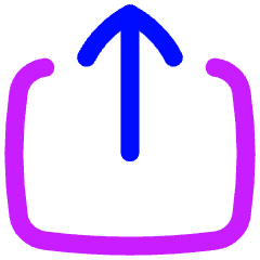 Upload Box 2 Icon from Flex Neon Set