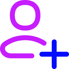 User Add Plus Icon from Flex Neon Set