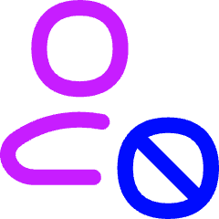 User Block Remove Icon from Flex Neon Set