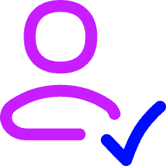 User Check Validate Icon from Flex Neon Set