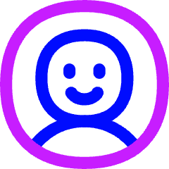 User Circle Avatar Happy Icon from Flex Neon Set