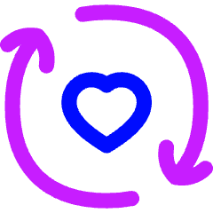 User Feedback Heart Icon from Flex Neon Set