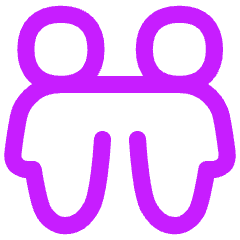 User Friendship Group Icon from Flex Neon Set
