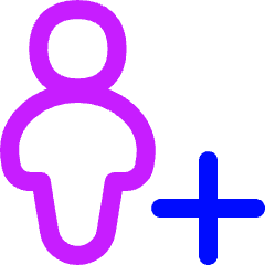 User Full Body Add Plus Icon from Flex Neon Set