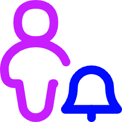 User Full Body Alert Bell Icon from Flex Neon Set