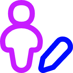User Full Body Edit Pencil Icon from Flex Neon Set