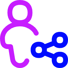 User Full Body Share Icon from Flex Neon Set