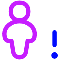 User Full Body Warning Icon from Flex Neon Set