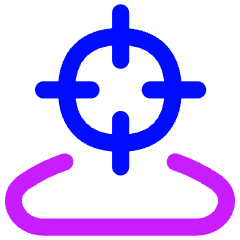 User Head Focus Icon from Flex Neon Set