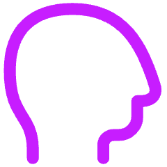 User Head Side Icon from Flex Neon Set