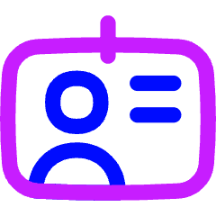 User Identifier Card Icon from Flex Neon Set