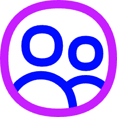 User Multiple Circle Icon from Flex Neon Set