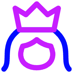 User Queen Crown Icon from Flex Neon Set