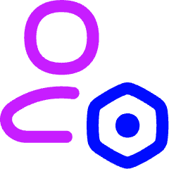 User Setting Bolt Nut Icon from Flex Neon Set
