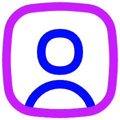 User Square Single Icon from Flex Neon Set