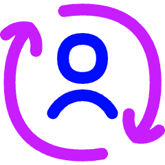 User Sync Online In Person Icon from Flex Neon Set