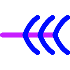 End Point Branches Icon from Flex Neon Set
