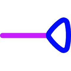 End Point Inverted Triangle Icon from Flex Neon Set