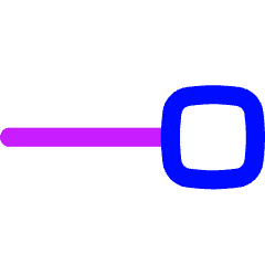 End Point Square Icon from Flex Neon Set