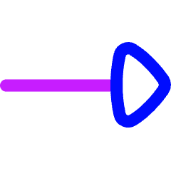 End Point Triangle Icon from Flex Neon Set