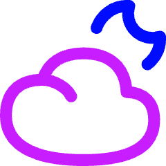 Moon Cloud Icon from Flex Neon Set