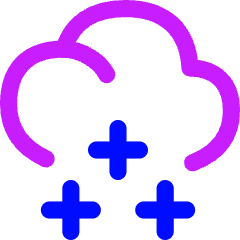 Snow Cloud Icon from Flex Neon Set