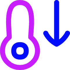 Thermometer Decrease Icon from Flex Neon Set