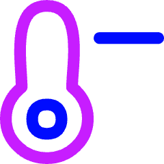 Thermometer Negative Icon from Flex Neon Set
