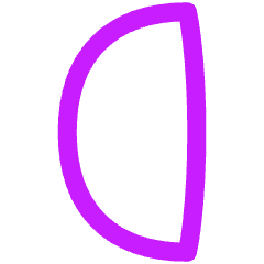 Third Quarter Moon Icon from Flex Neon Set