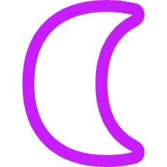 Waning Cresent Moon Icon from Flex Neon Set