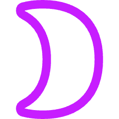 Waxing Cresent Moon Icon from Flex Neon Set