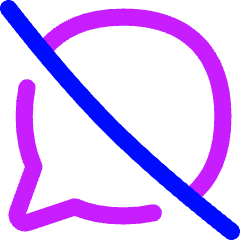 Chat Bubble Disable Oval Icon from Flex Neon Set