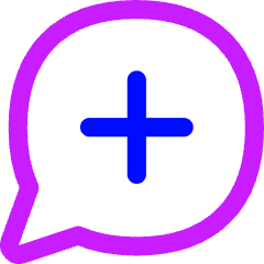 Chat Bubble Oval Add Icon from Flex Neon Set