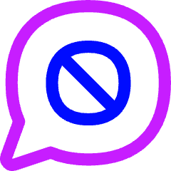 Chat Bubble Oval Block Icon from Flex Neon Set