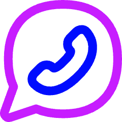 Chat Bubble Oval Phone Icon from Flex Neon Set