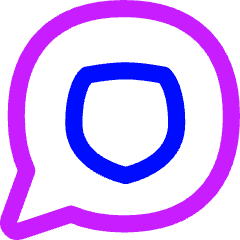 Chat Bubble Oval Protect Icon from Flex Neon Set