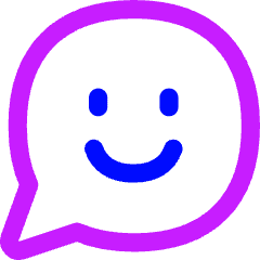 Chat Bubble Oval Smiley 1 Icon from Flex Neon Set