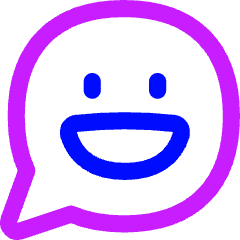 Chat Bubble Oval Smiley 2 Icon from Flex Neon Set