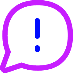 Chat Bubble Oval Warning Icon from Flex Neon Set