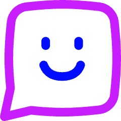 Chat Bubble Square Smiley 1 Icon from Flex Neon Set