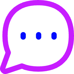 Chat Bubble Typing Oval Icon from Flex Neon Set