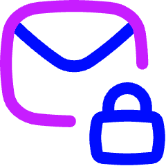 Inbox Lock Icon from Flex Neon Set