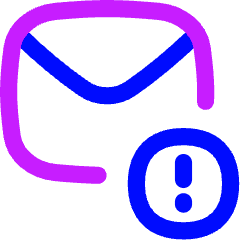 Inbox Warning Icon from Flex Neon Set