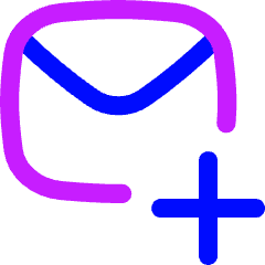 Mail Add Icon from Flex Neon Set