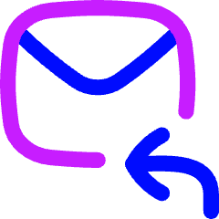 Mail Reply Icon from Flex Neon Set