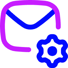 Mail Setting Gear Icon from Flex Neon Set