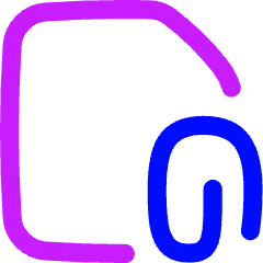 Email Attachment Document Icon from Flex Neon Set